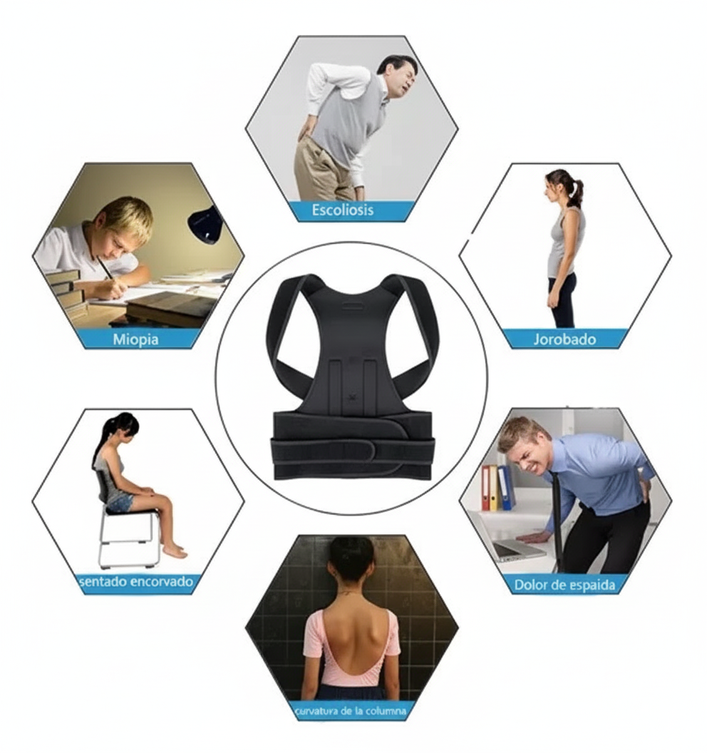 Corrector de Postura 3 en 1  Tu espalda, tu confianza y bienestar.